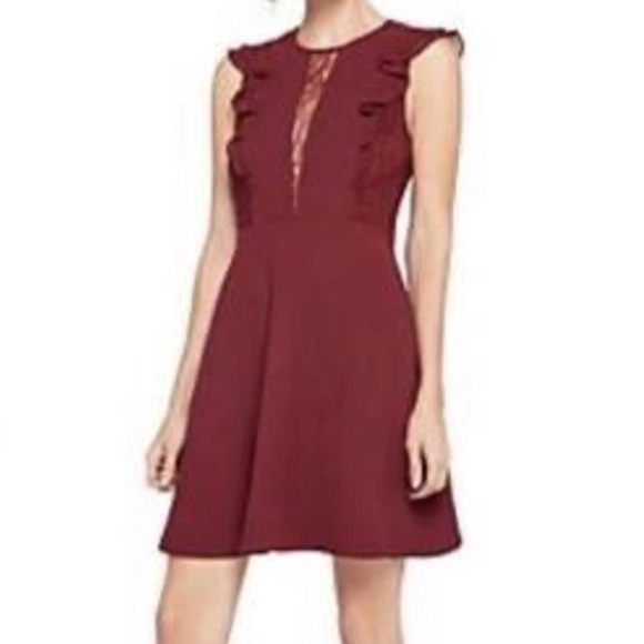 BCBGeneration Dresses & Skirts - ❤️ BCBG Generation Burgundy Ruffle Skater Dress